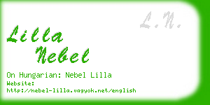 lilla nebel business card
